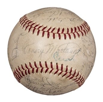 1962 Pittsburgh Pirates Team Signed ONL Giles Baseball With 26 Signatures Including Clemente & Mazeroski (JSA)